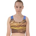 Colored Mountains Landscape, La Rioja, Argentina Velvet Racer Back Crop Top View1