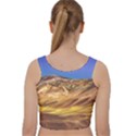 Colored Mountains Landscape, La Rioja, Argentina Velvet Racer Back Crop Top View2