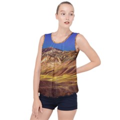 Colored Mountains Landscape, La Rioja, Argentina Bubble Hem Chiffon Tank Top by dflcprintsclothing