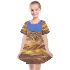 Colored Mountains Landscape, La Rioja, Argentina Kids  Smock Dress by dflcprintsclothing