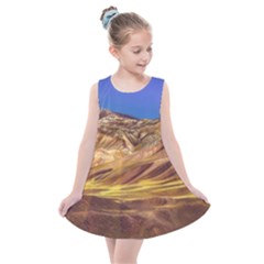 Colored Mountains Landscape, La Rioja, Argentina Kids  Summer Dress by dflcprintsclothing