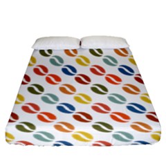 Coffee Fitted Sheet (queen Size) by CuteKingdom