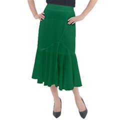 Cadmium Green - Midi Mermaid Skirt