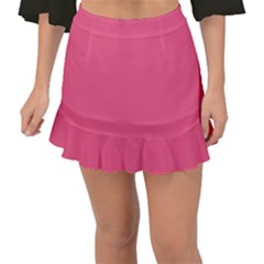 Dark Pink - Fishtail Mini Chiffon Skirt