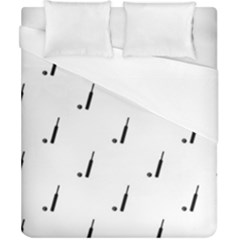 Black And White Cricket Sport Motif Print Pattern Duvet Cover (california King Size) by dflcprintsclothing