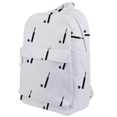 Black And White Cricket Sport Motif Print Pattern Classic Backpack