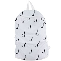 Black And White Cricket Sport Motif Print Pattern Foldable Lightweight Backpack by dflcprintsclothing