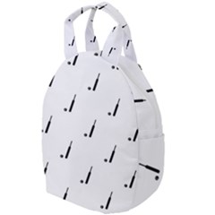 Black And White Cricket Sport Motif Print Pattern Travel Backpacks