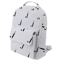 Black And White Cricket Sport Motif Print Pattern Flap Pocket Backpack (small) by dflcprintsclothing