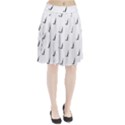 Black And White Cricket Sport Motif Print Pattern Pleated Skirt View1