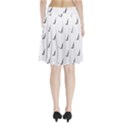 Black And White Cricket Sport Motif Print Pattern Pleated Skirt View2