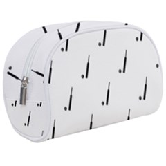 Black And White Cricket Sport Motif Print Pattern Makeup Case (medium) by dflcprintsclothing