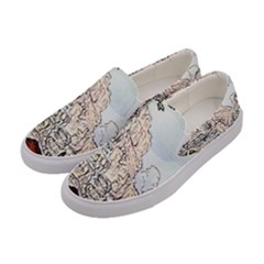 Stories From An Old Grey Wall - By Larenard Women s Canvas Slip Ons by LaRenard