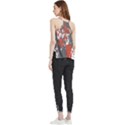 Pewter & Mandarin Red Flowy Camisole Tank Top View2