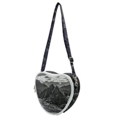 Andean Landscape At Brava Lagoon Reserve, La Rioja, Argentina Heart Shoulder Bag