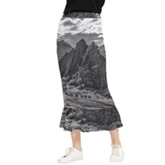 Andean Landscape At Brava Lagoon Reserve, La Rioja, Argentina Maxi Fishtail Chiffon Skirt