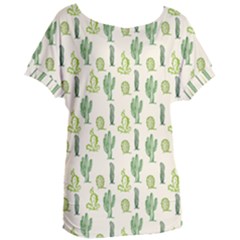 Cactus Pattern Women s Oversized Tee by goljakoff