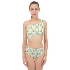 Cactus Pattern Spliced Up Two Piece Swimsuit by goljakoff