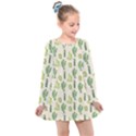 Cactus pattern Kids  Long Sleeve Dress View1