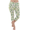 Cactus pattern Lightweight Velour Capri Yoga Leggings View1