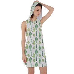 Cactus Pattern Racer Back Hoodie Dress by goljakoff