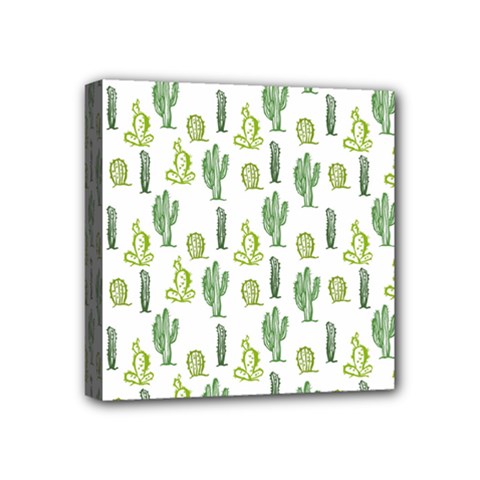 Cactus Pattern Mini Canvas 4  X 4  (stretched) by goljakoff