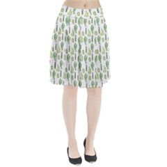 Cactus Pattern Pleated Skirt by goljakoff