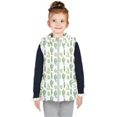 Cactus Pattern Kids  Hooded Puffer Vest by goljakoff