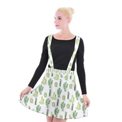 Cactus Pattern Suspender Skater Skirt