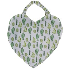 Cactus Pattern Giant Heart Shaped Tote by goljakoff