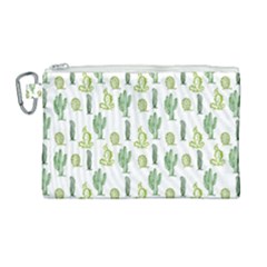 Cactus Pattern Canvas Cosmetic Bag (large) by goljakoff