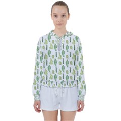 Cactus Pattern Women s Tie Up Sweat by goljakoff