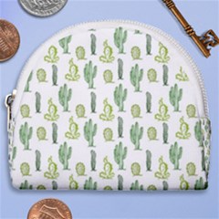 Cactus Pattern Horseshoe Style Canvas Pouch by goljakoff