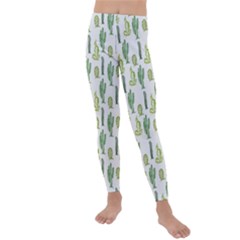 Cactus Pattern Kids  Lightweight Velour Leggings by goljakoff