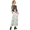 Cactus pattern Velour Split Maxi Skirt View2