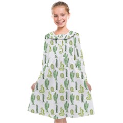 Cactus Pattern Kids  Midi Sailor Dress by goljakoff