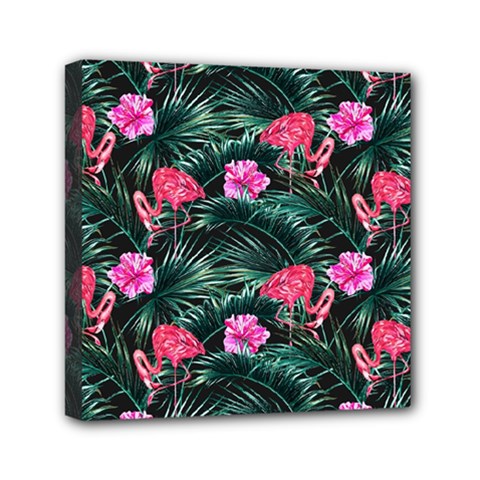 Pink Flamingo Mini Canvas 6  X 6  (stretched) by goljakoff