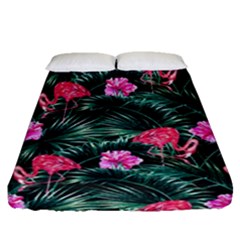 Pink Flamingo Fitted Sheet (queen Size) by goljakoff