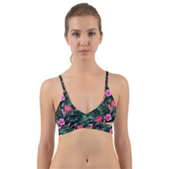 Pink Flamingo Wrap Around Bikini Top by goljakoff