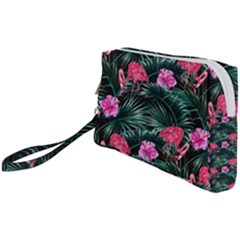 Pink Flamingo Wristlet Pouch Bag (small) by goljakoff