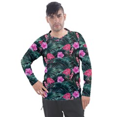 Pink Flamingo Men s Pique Long Sleeve Tee