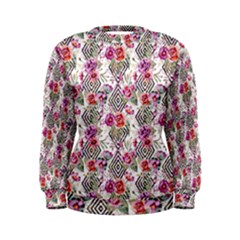 Geometric Flowers Women s Sweatshirt by goljakoff