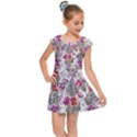 Geometric flowers Kids  Cap Sleeve Dress View1