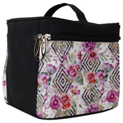 Geometric Flowers Make Up Travel Bag (big) by goljakoff