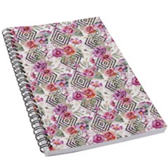 Geometric Flowers 5 5  X 8 5  Notebook by goljakoff