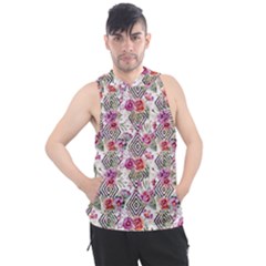 Geometric Flowers Men s Sleeveless Hoodie by goljakoff