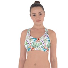 Tropical Flamingos Cross String Back Sports Bra by goljakoff