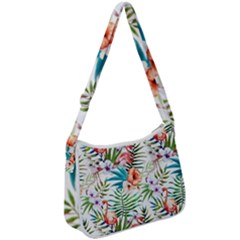 Tropical Flamingos Zip Up Shoulder Bag by goljakoff