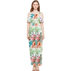 Tropical Flamingos Chiffon Jumpsuit