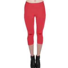 Alizarin Crimson - Capri Leggings  by grixelspaanggala